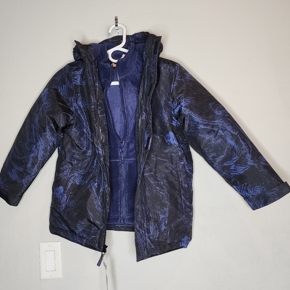 NWT The Children's Place 3 in 1 Blue Black Coat Size Medium - Picture 1 of 16